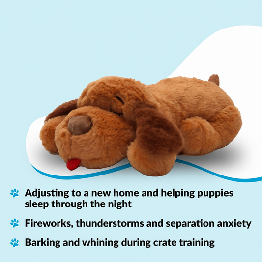 Heartbeat Comfort Plush — Calming Sleep Companion for Puppies & Dogs
