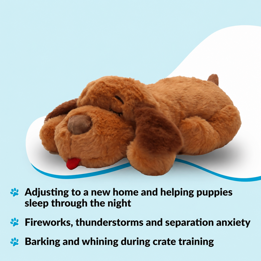 Heartbeat Comfort Plush — Calming Sleep Companion for Puppies & Dogs