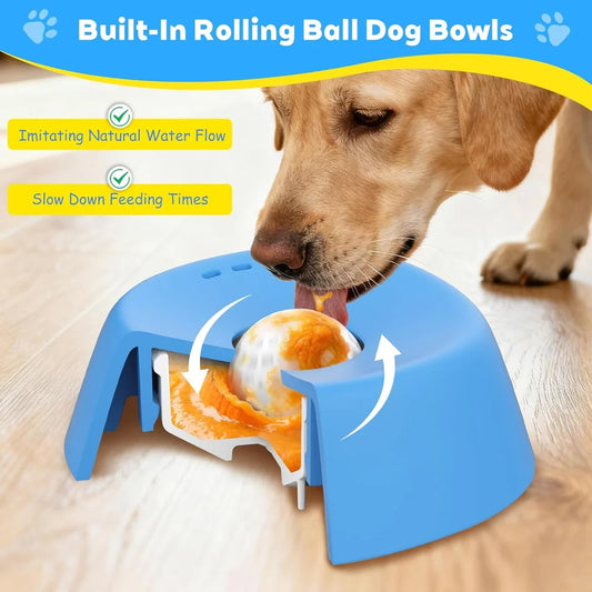 🐶 No-Spill Pet Bowl – Raised Edge Food & Water Bowl for Dogs & Cats 💧