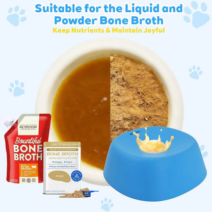 🐶 No-Spill Pet Bowl – Raised Edge Food & Water Bowl for Dogs & Cats 💧
