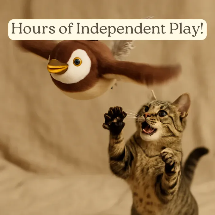 😻 Interactive Flapping Bird Cat Toy – Chase, Pounce & Play 🐦