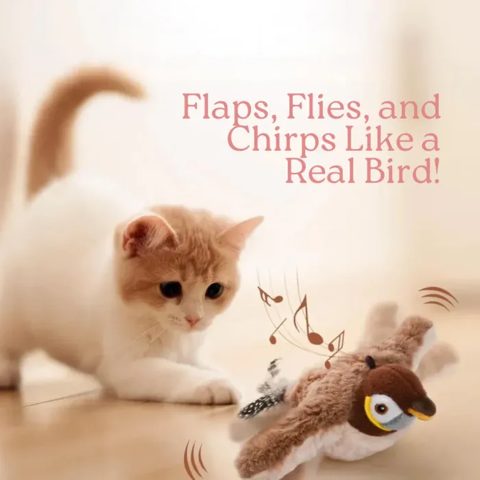 😻 Interactive Flapping Bird Cat Toy – Chase, Pounce & Play 🐦