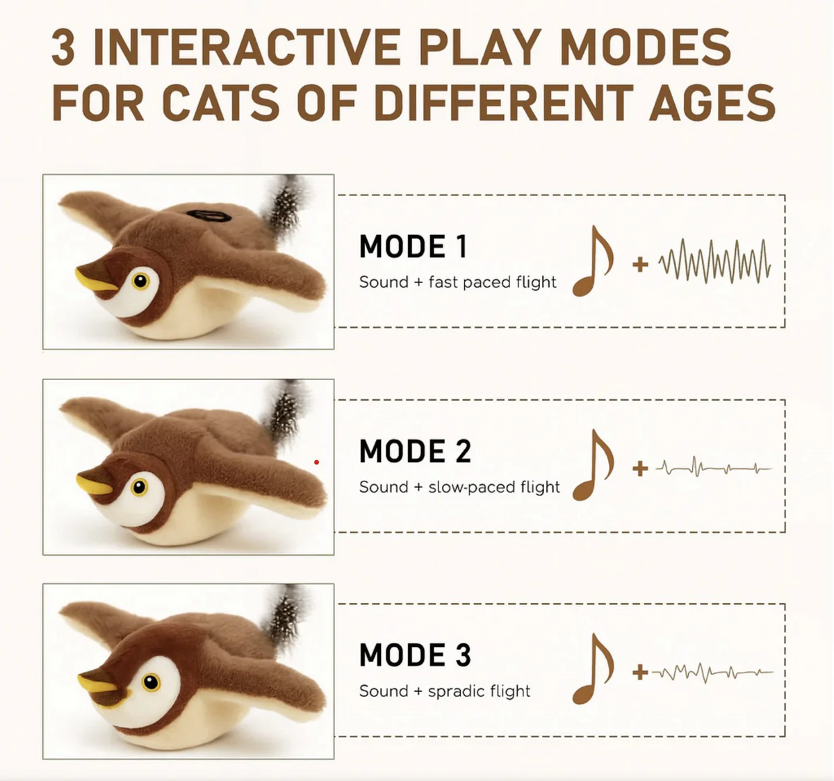 😻 Interactive Flapping Bird Cat Toy – Chase, Pounce & Play 🐦