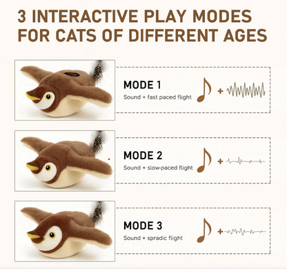 😻 Interactive Flapping Bird Cat Toy – Chase, Pounce & Play 🐦