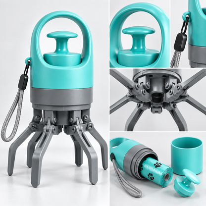 Portable Pet Waste Pickup Device with Waste Bag Options