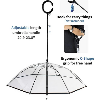 🐶 Hands-Free Dog Umbrella – Adjustable Rain Shield for Walks ☔🐾