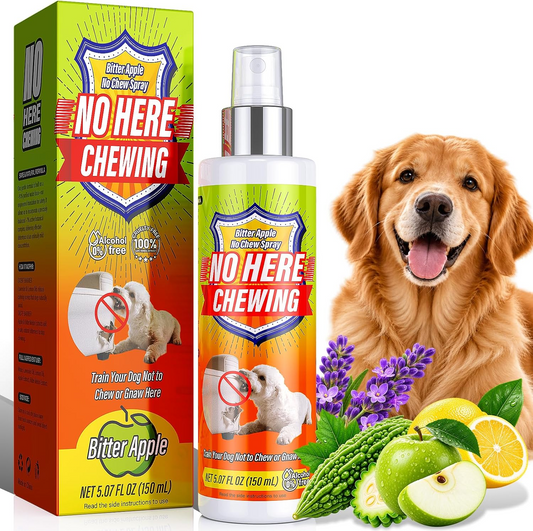 🍏 Stop the Chewing Habit – Bitter Apple Training Spray for Dogs 🐶