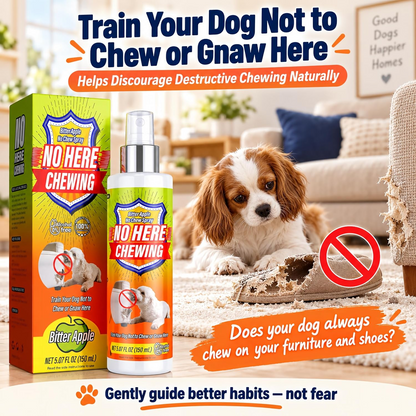 🍏 Stop the Chewing Habit – Bitter Apple Training Spray for Dogs 🐶