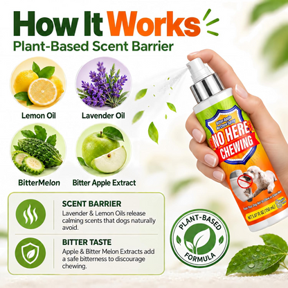 🍏 Stop the Chewing Habit – Bitter Apple Training Spray for Dogs 🐶