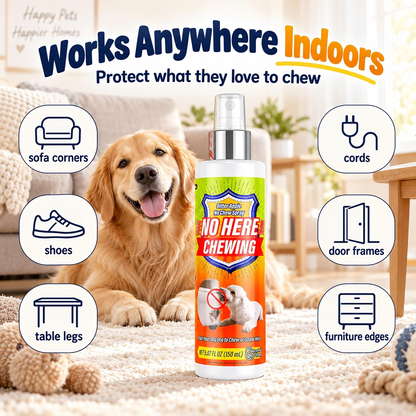 🍏 Stop the Chewing Habit – Bitter Apple Training Spray for Dogs 🐶