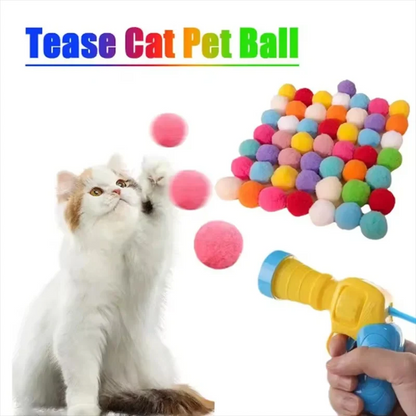 😻 30-Piece Interactive Cat Ball Launcher – Endless Chase & Pounce Fun 🐾