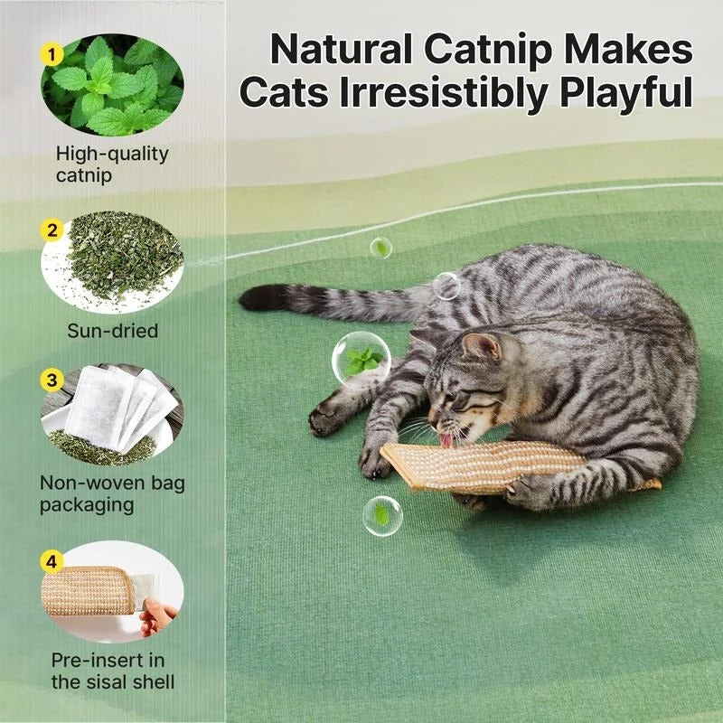 🐾 Catnip-Infused Sisal Toy – Helps Keep Indoor Cats Busy, Active & Entertained 😻