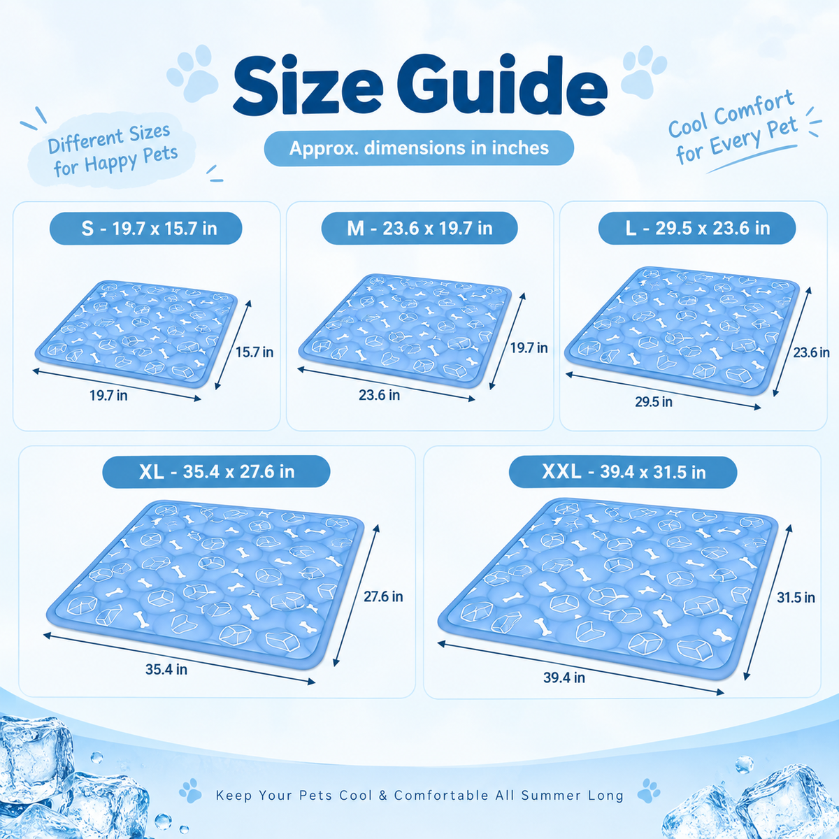 Cooling Comfort Pet Mat – Soft Everyday Resting Pad