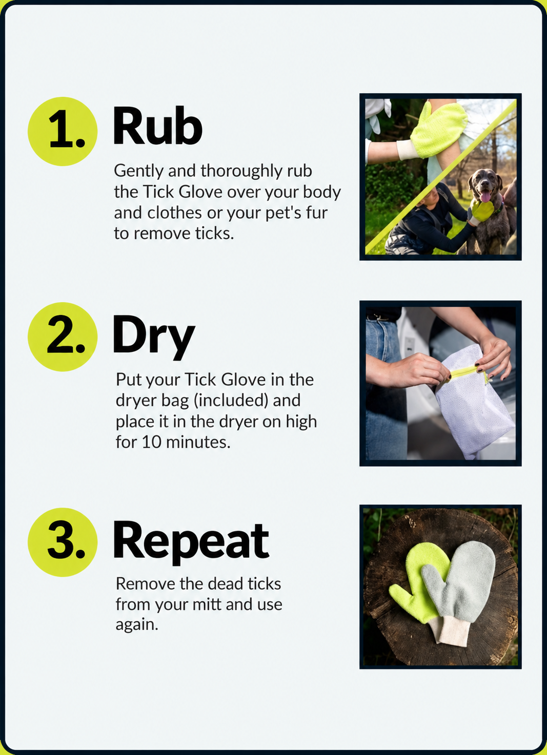 🐾 Pet Tick Removal Glove — Easy Tick Checks After Every Outdoor Adventure 🧤